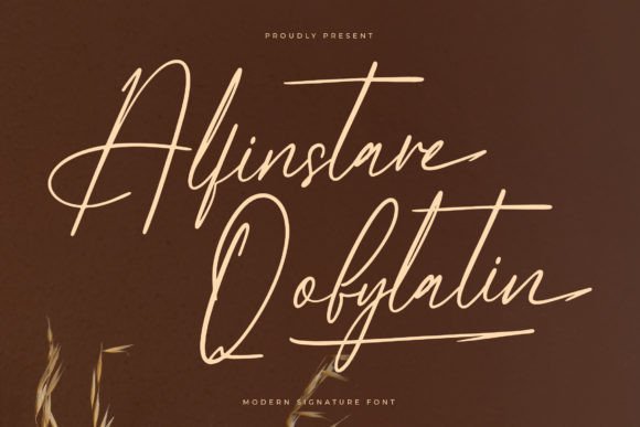 Alfinstare Qobylatin: The Elegant Script Font for Crafters & Small Product Makers