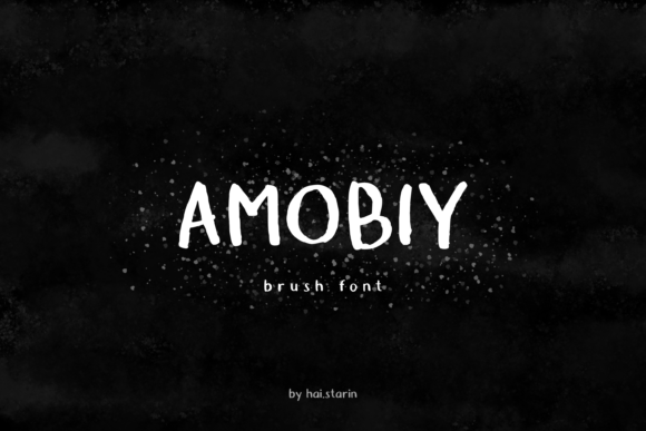 Amobiy Font: A Messy Brush Typeface for Crafters