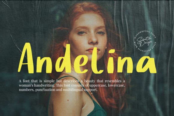 Andelina Font: Elegant Script for Handmade Products