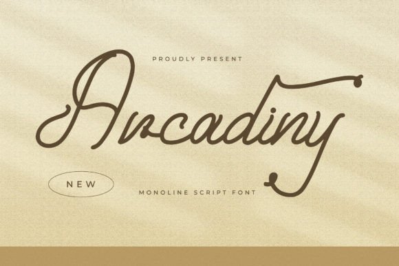 Arcadiny Font: Romantic Script for Handmade Products
