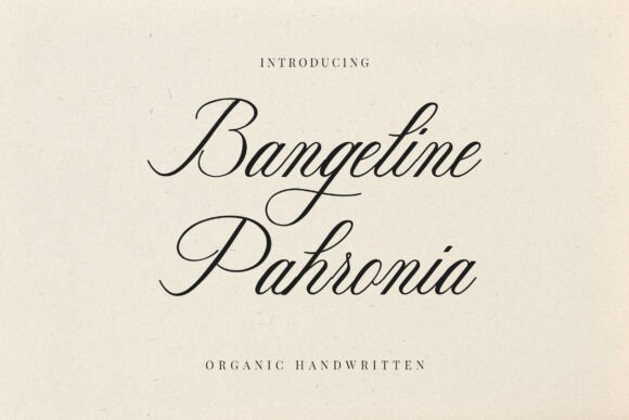Bangeline Pahronia Font Review for Web Design