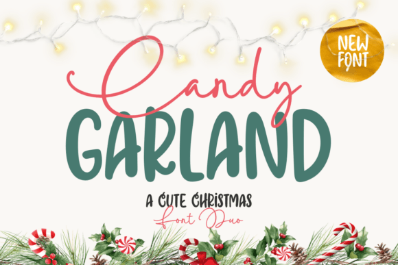 Candy Garland Duo Font Review for Holiday Branding