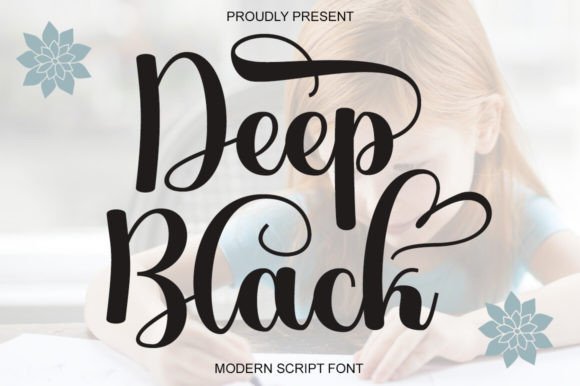 Deep Black Font: Elegant Script for Business Branding