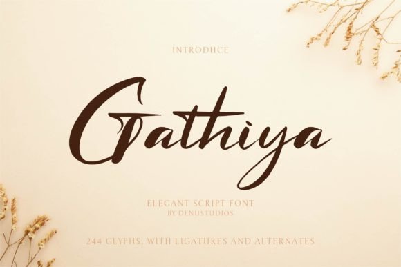 Gathiya: A Stylish Script Font That Elevates Brand Identity