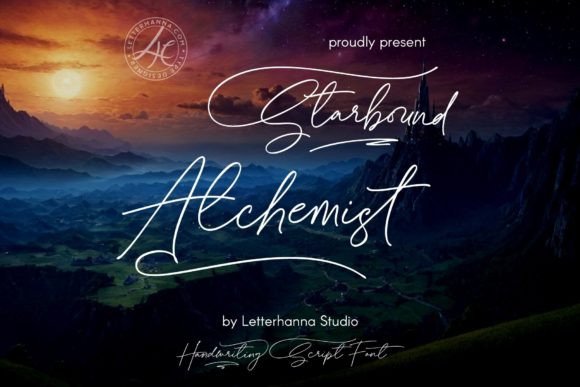 Starbound Alchemist: A Cosmic Script Font for Branding That Stands Out