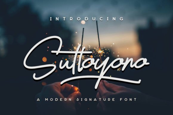 Suttoyono Font: A Modern Signature Typeface for Web Design
