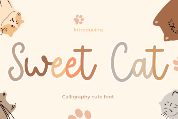 Sweet Cat Font: Elevating Campaign Visuals with Script