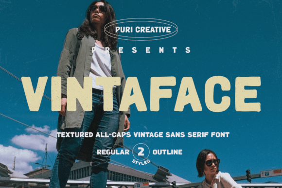 Vintaface Font: Vintage Sans Serif for Web Design
